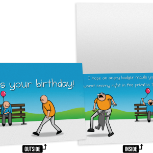 Badger - NSFW Birthday Greeting Card