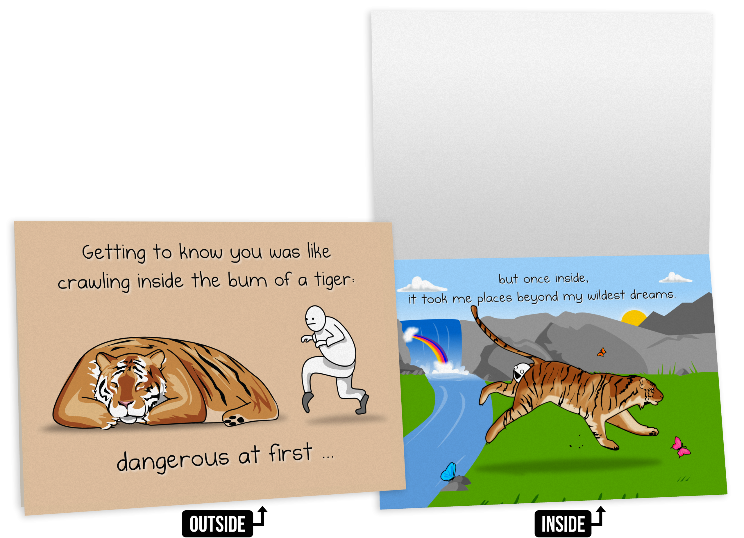 Tiger - NSFW Love & Friendship Greeting Card
