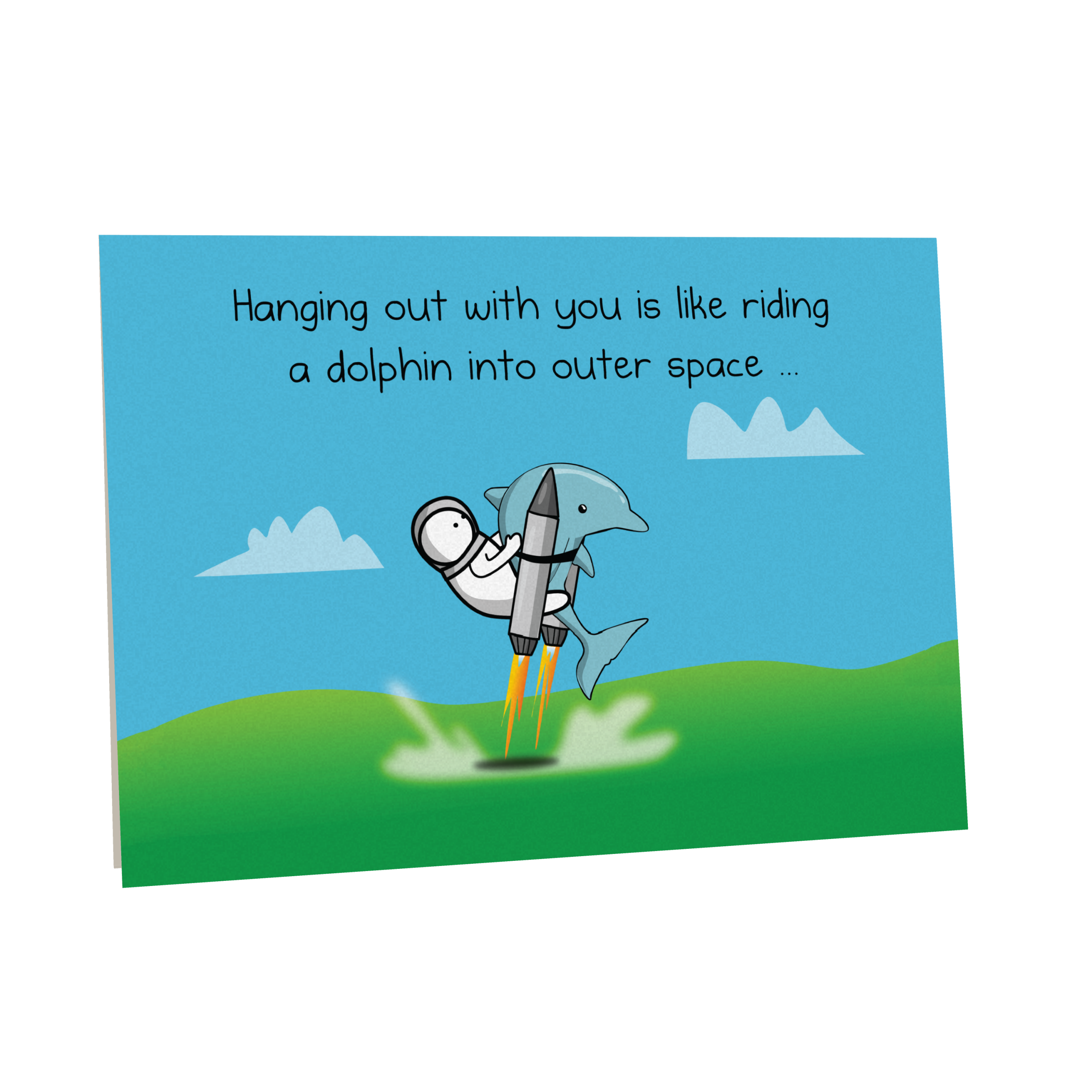 Dolphin Space - NSFW Birthday Greeting Card - Image 2