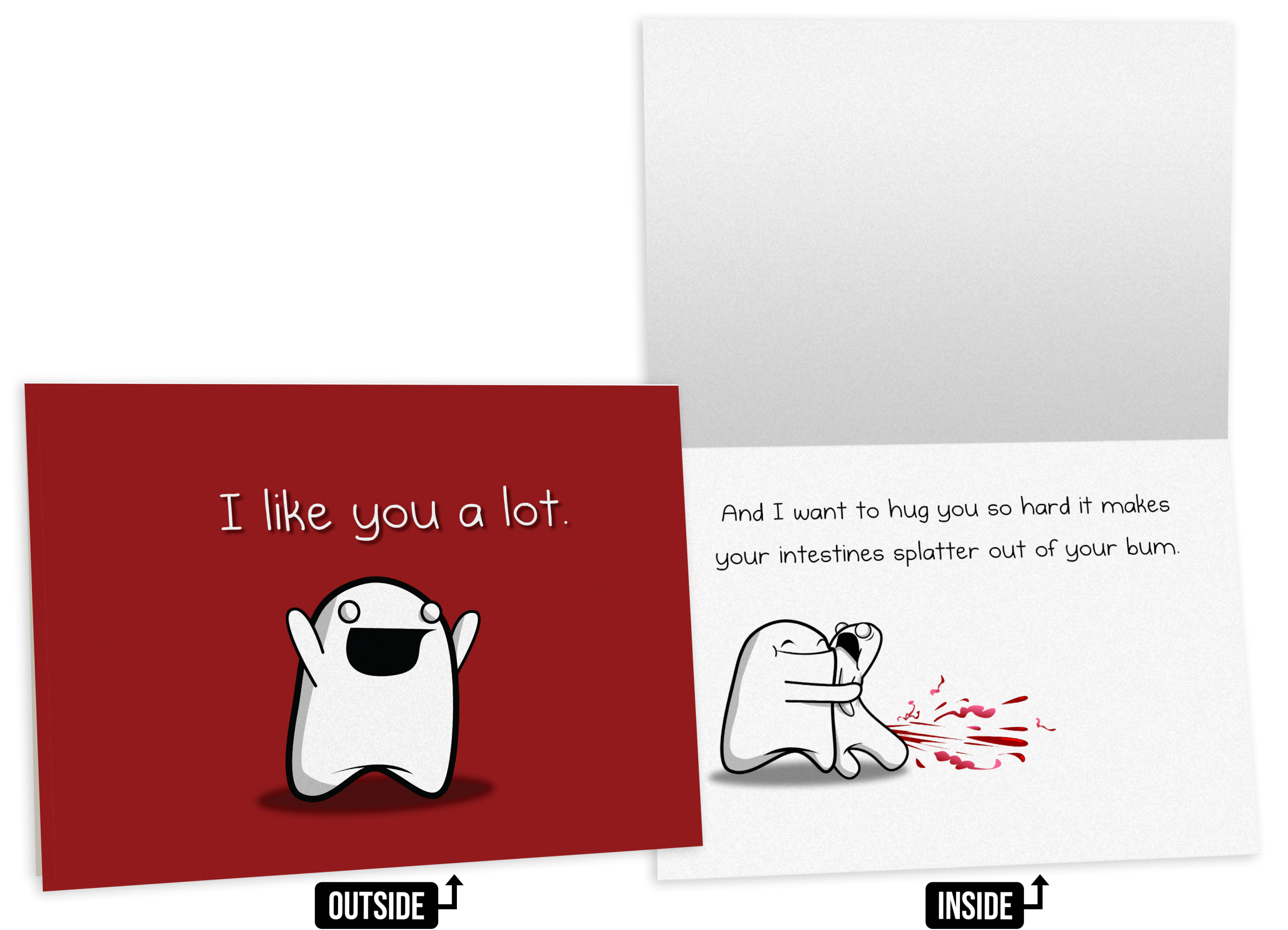 Splatter - NSFW Love & Friendship Greeting Card