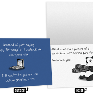 Facebook Panda - NSFW Birthday Greeting Card