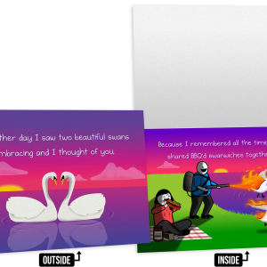 Swans - NSFW Love & Friendship Greeting Card
