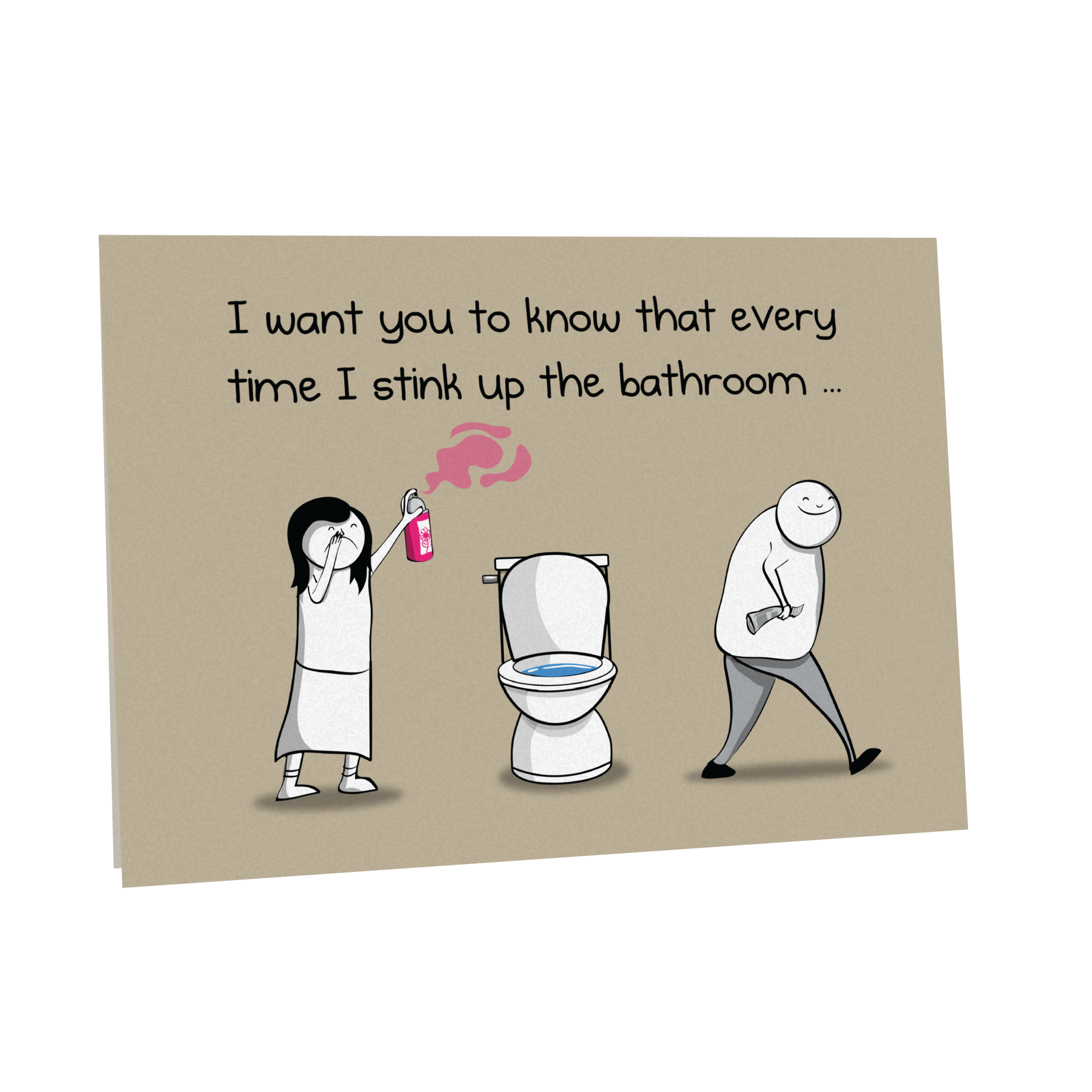 NSFW Toilet Spider - Love & Friendship Greeting Card - Image 2