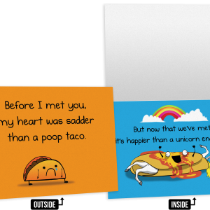 Poop Taco - NSFW Love & Friendship Greeting Card
