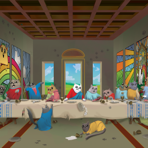 The Cat's Last Supper (1000 Piece Puzzle)
