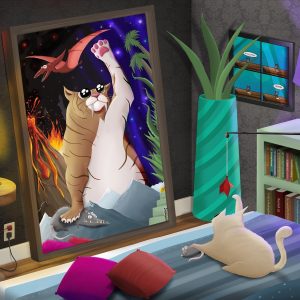 Cat in the Mirror (1000 Piece Puzzle)